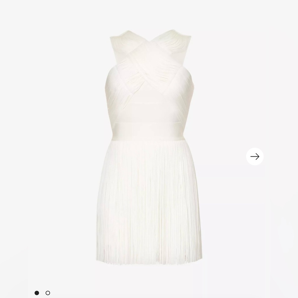 Herve Leger Ivory Textured Dress - Picture 2 of 4
